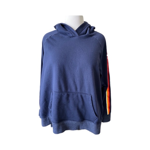 Old Navy Tops - Old Navy blue Hoodie with vivid stripes! Size XXL. Very good used condition.